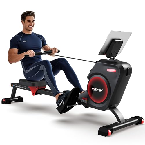 HARISON Rowing Machine, Magnetic Rowing Machine for Home, 350 LB Weight Capacity, 16-Level Silent Resistance Row Machine for Gym Exercise