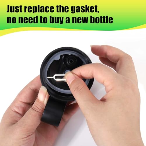 Vodolo Silicone Gasket Replacement for Thermoflask 24oz/32oz/40oz/64oz, Each with Pick for Water Bottle Straw Lid, Chug Lid & Chug Spout - color: 12PCS
