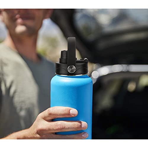Wide Mouth Twist Lid with Flexible Handle Compatible with Hydro Flask 12/16/18/20/32/40/64 Oz, Fits Simple Modern, Takeya, Iron Flask and Most Wide Mouth Water Bottles (Black, 2 Pack) - style: Classic-2 Pack