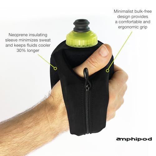 Amphipod Hydraform Ergo-Lite Handheld Water Bottle, Insulated - 20 oz - color: Charcoal, size: 20 Ounces
