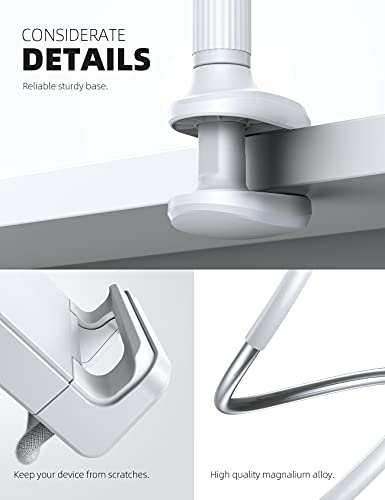 Lamicall Gooseneck Tablet Holder Mount Bedside Flexible Arm Full Adjustable - color: White