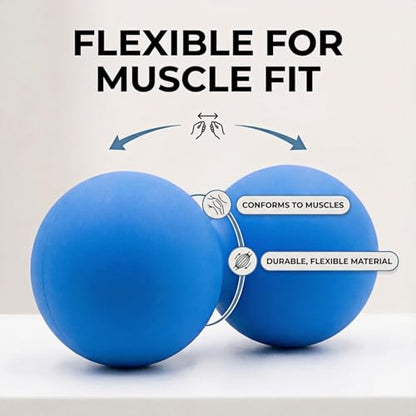 Peanut Massage Ball for Myofascial Release, Silicone Massager