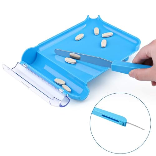 Opret Pill Counter Right Hand with 2 Spatulas to Count Meds - color: Skyblue