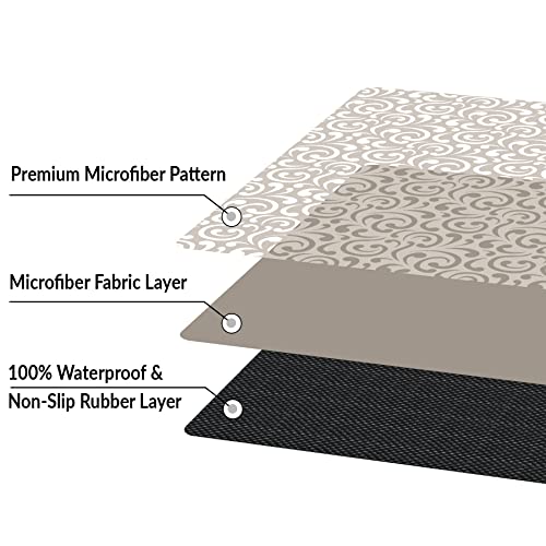 Set of 7 Stair Treads Ultra-Thin with Non Slip Rubber Backing 9”x26” Latte 7 Pieces - color: Latte, size: Design #3