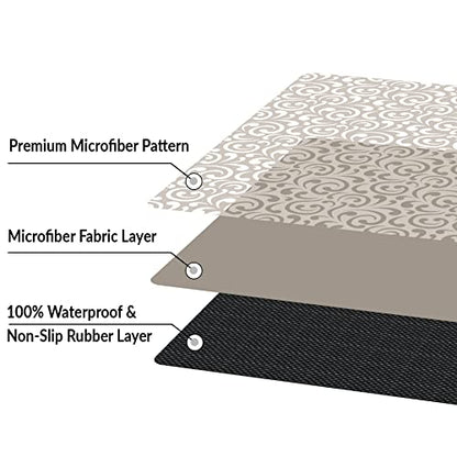 Set of 7 Stair Treads Ultra-Thin with Non Slip Rubber Backing 9”x26” Latte 7 Pieces - color: Latte, size: Design #3