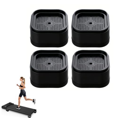 4 Pack Treadmill Incline Riser Blocks, Stackable Adjustable Height Pads, Non-Slip Support for Leveling & Uphill Workout Home Gym