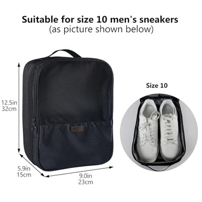 AOSBOS Shoe Bag for Travel,2 Layers Shoes Organizer,Honeycomb Grey - color: HoneycombBlack