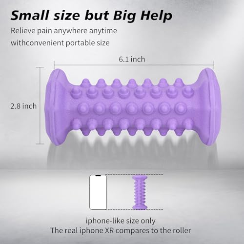Foot Massager Roller for Plantar Fasciitis,Portable Reflexology Tool,Purple - color: 1-piece Purple