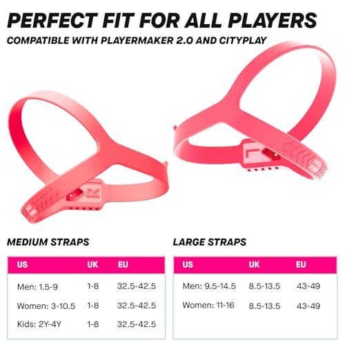 Playermaker CITYPLAY Soccer Tracker Kit Medium + Red Large Straps, Smart Soccer Tracker for Cleats, Track 25+ Technical & Physical Metrics, Advanced Than GPS