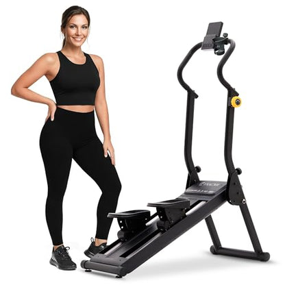ExacMe Foldable Magnetic Stair Stepper for Home with 16 Resistance Levels - color: Black
