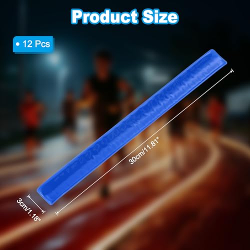 PATIKIL Reflective Slap Bands Snap Bracelet - color: Dark Blue