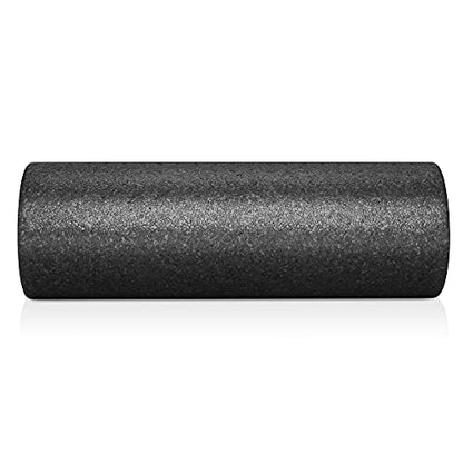 Philosophy Gym 18" High-Density Foam Roller for Exercise, Massage, Muscle Recovery - Round, Black - color: Black, size: 18 Inch