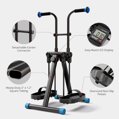 Pedal Exerciser Bike for Seniors, Arm Leg Hand Elbow and Knee Workout, Total Body Space Walker Machine, Low Impact Seated Exercise Equipment for Home