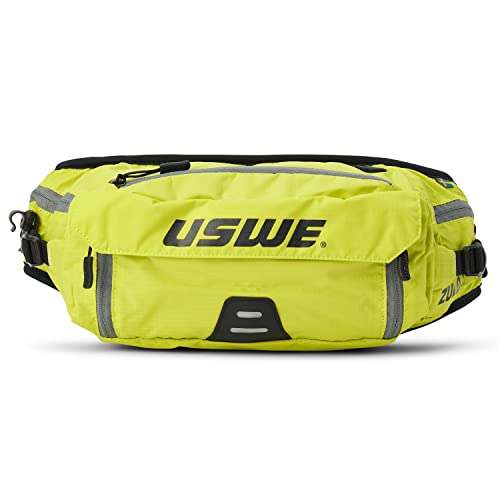 USWE Zulo Hydration Hip Pack - with Organizer and Side Pockets, Bounce Free Hip Belt (6L, Yellow) - color: Yellow, size: 6L