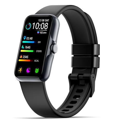 Fitness Tracker with 24/7 Continuous Heart Rate, Blood Oxy-gen Monitor, Smart Watch with Sleep Monitor, IP68 Waterproof Activity Tracker Step Counter for Women Men - color: Black