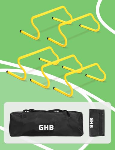 GHB Agility Hurdles 8" Speed Agility Training Hurdles - size: 5 Pack-Yellow
