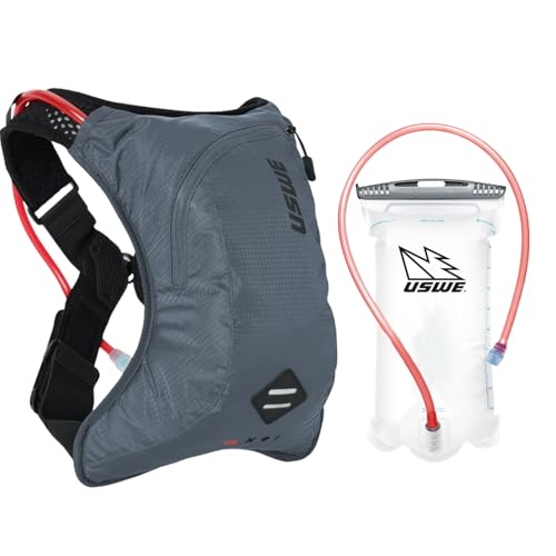 USWE Outlander XC Hydration Pack, Running, Hiking Hydration Backpack with Water Bladder (1.5L/50oz), Hydropack for Men & Women, Backpack Gear & Equipment for Cycling, MTB - color: Blue, size: 4L