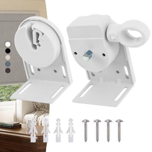 Roller Blind Bracket Replacement for Coolaroo Sun Shades White - color: White, size: 1 set bracket