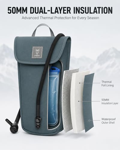 UTOBEST Dual-Layer Insulated Hydration Bladder Bag with Interior Buckle - size: 2 Liter