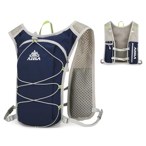 TRIWONDER Hydration Vest Running Backpack for Men & Women, Water Pack for Hiking, Camping, Climbing & Cycling, Lightweight Daypack - color: 01 Dark Blue - Vest Only