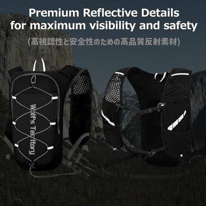 Azarxis Running Vest Hydration Pack 5L Backpack Lightweight Breathable Daypack for Women Men Marathon Trail Race Running Hiking Biking (Grey - with 2L Water Bladder) - color: #5 Grey with a 2L Water Bladder