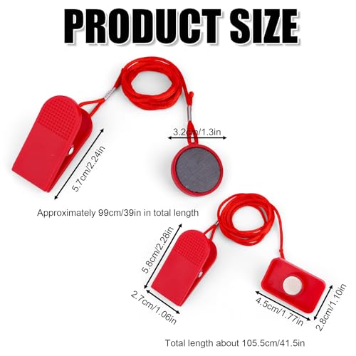 Gosknor 2pcs Treadmill Magnet Safety Key, Magnetic Safety Switch Clip Universal Treadmill Emergency Stop Magnet Running Machines Replacement Parts Accessories - style: Style D
