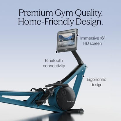 Hydrow Wave Rowing Machine with 16" HD Touchscreen & Speakers - Foldable | Live Home Workouts, Subscription Required - color: Sunset