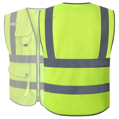 JKSafety 20 Pack Safety Vest for Men Women Reflective JK156 Yellow M - color: 156-yellow, size: Medium