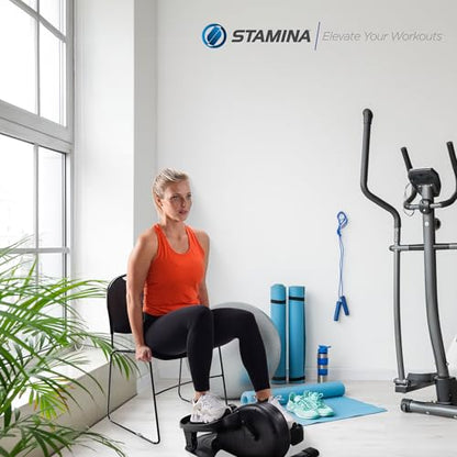 Stamina Inmotion Compact Strider Foot Exercise Machine - Under Desk Elliptical - Standing or Seated Elliptical Fitness Equipment - color: Black