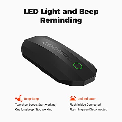 COOSPO Bluetooth Heart Rate Monitor Chest Strap H808S, ANT+ BLE HR Monitor Chest, HRM IP67 Waterproof, 300H Battery Life - color: Black Red