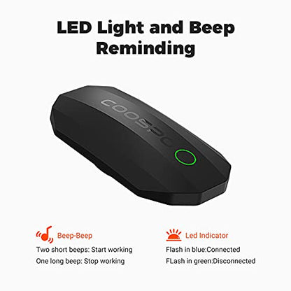 COOSPO Bluetooth Heart Rate Monitor Chest Strap H808S, ANT+ BLE HR Monitor Chest, HRM IP67 Waterproof, 300H Battery Life - color: Black Red