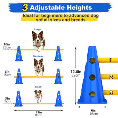 MAICIBI Dog Agility Hurdle Training Set - color: MKB Hurdle Cone-12