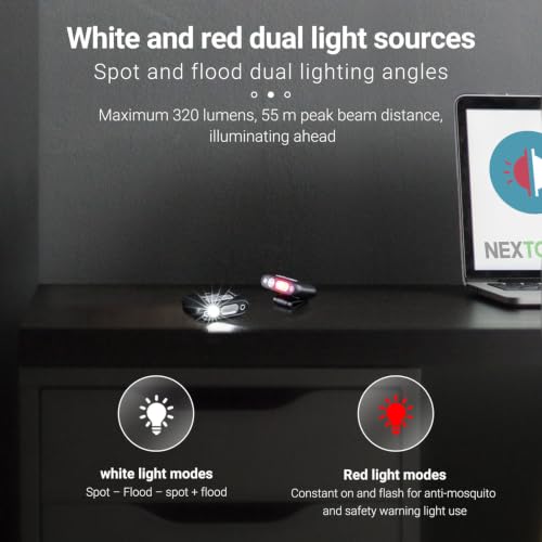 NEXTORCH UT30 Smart-Sensing Multifunction Light, 320 Lumens Headlamp 41g