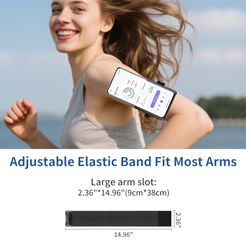 Armband Phone Holder, No Screen Blocking, 360° Rotating Arm Phone Mount, Memory Lock, Quick Release, for Android, iPhone 17/16/15/14/13 Pro Max/Pro/Mini/12/11/SE/Xs/XR/8 Plus, Fits 4–6.7" Phones - size: Armband