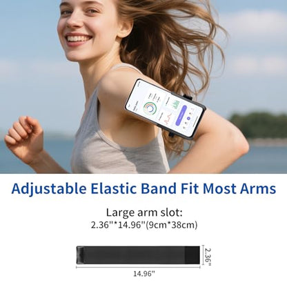 Armband Phone Holder, No Screen Blocking, 360° Rotating Arm Phone Mount, Memory Lock, Quick Release, for Android, iPhone 17/16/15/14/13 Pro Max/Pro/Mini/12/11/SE/Xs/XR/8 Plus, Fits 4–6.7" Phones - size: Armband