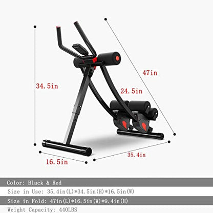 Fitlaya Fitness ab machine, ab workout equipment for home gym, Height Adjustable ab trainer, foldable fitness equipment. - style: ab machine