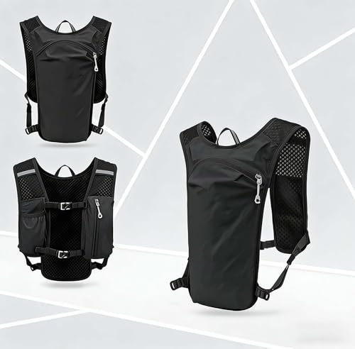 Lightweight Hydration Backpack Vest with Water Bladder Bag,Versatile Daypack for Hiking,Trail Running,Cycling, Marathon and Racing Events