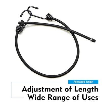 4 PCS 48 Inch Car Bungee Cords with Hooks, Heavy Duty Elastic Stretch Bungee Straps, Auto Cargo Tie-Downs, Universal for Cars, SUVs, Trucks, RVs, Off-Road (Black)