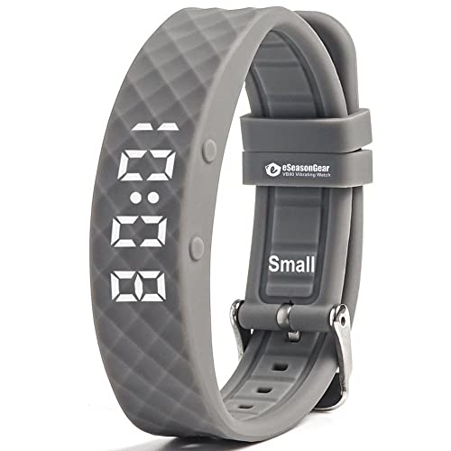 VB80 12 Alarm Vibrating Watch, Silent Vibration Shake Wake ADHD Medication Reminder - color: Gray-Small