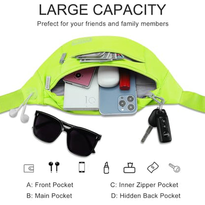 MAXTOP Neno Green Crossbody Fanny Pack Gift for Enjoy Festival Traveling - color: Neno Green