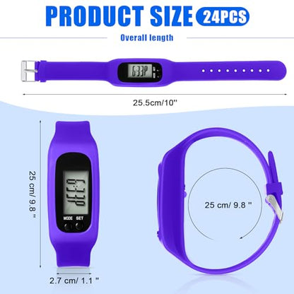 Geyoga Walking Running Pedometer Watch - color: Rainbow Vibrant Multi