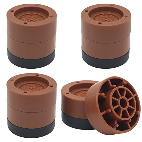 4 Sets Bed Furniture Risers (Brown), 1 inch or 2 in Heavy Duty - color: Brown-4 Pack, size: two layers (2.3 inch)