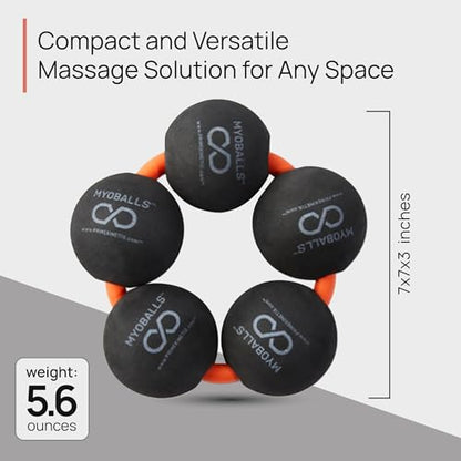 PRIMEKINETIX MyoBalls Foam Roller - Foam Rollers for Muscles, Enhanced Mobility, Deep Tissue & Full Body Massage, Trigger Point Therapy, for Athletes & Active Lifestyles, 1 Set of 5 Balls, Black - size: MyoBalls Pro 5