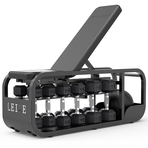 leikefitness Adjustable Weights Bench,Multifunctional Strength Training
