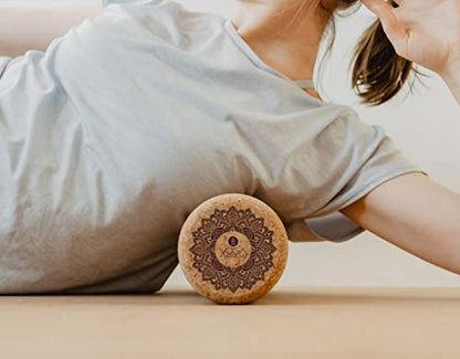 Yoga Design LAB | The Cork Roller | Release Tight Muscles, Improve Circulation, Decrease Soreness, Massages Tissue | Ideal for All Areas of the Body arms, Legs, Back | Travel Friendly (Mandala Tonal) - size: One Size