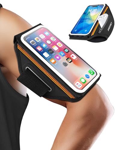 Running Phone Armband with Earphone Holder 3D Design for 7.0" Phones - color: Black (Up to 7.0'')