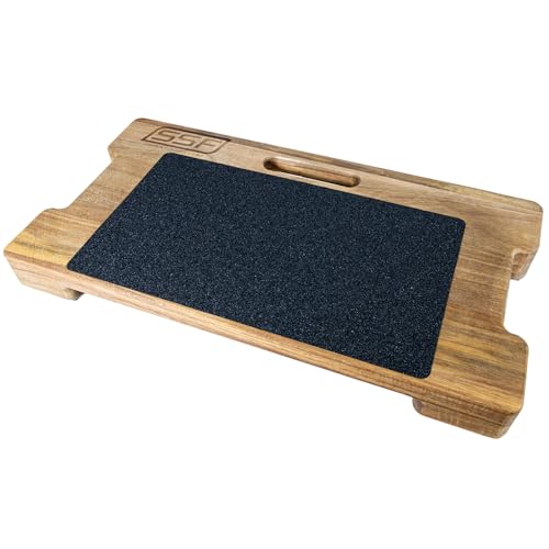 Serious Steel Fitness Resistance Band Footplate - UHMWPE Non-Slip Base for Resistance Training, Squats, Deadlifts, and More – Portable, Lightweight, and Built to Last. - style: Wood Footplate
