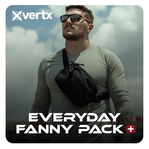 Vertx Everyday Tactical Fanny Pack + - 100% Nylon Fanny Pack for Men and Women with CCW-Ready Design and Rapid Access Tab - Black - 2L - color: Black, style: Everyday Fanny Pack +