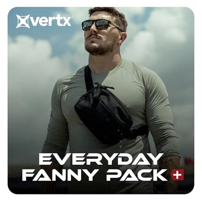 Vertx Everyday Tactical Fanny Pack + - 100% Nylon Fanny Pack for Men and Women with CCW-Ready Design and Rapid Access Tab - Black - 2L - color: Black, style: Everyday Fanny Pack +