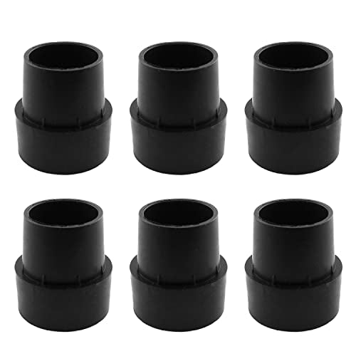 6pcs Replacement Mini Rubber Leg Tip Black 40x25mm Trampoline Legs Rubber Caps Prevent Shaking Jump Bed Pipe Cover